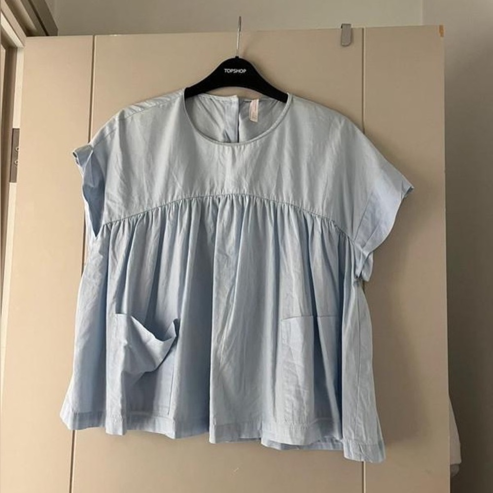 Zara summer blue shirt blouse top